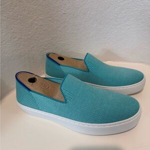 Rothy’s women’s Aqua Slip-On Sneakers, size 6.5. NEW WITH TAGS!